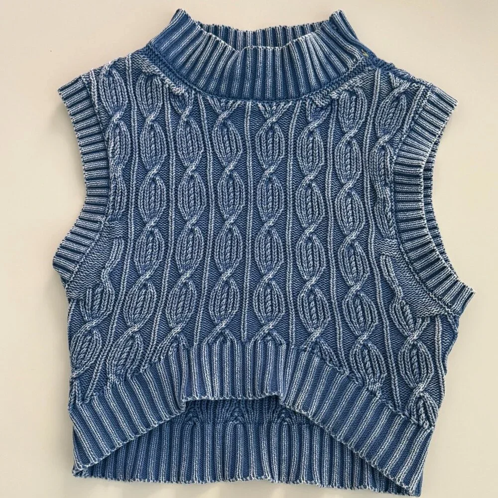 Zara Crop Sleeveless Turtleneck Sweater - Picture 3 of 5